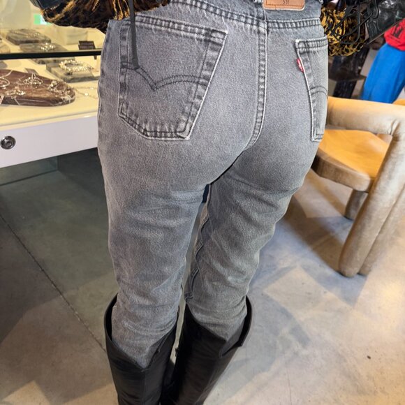 Vintage Levi's 531 Grey Wash Zipper Fly Jeans 30/32 - Picture 9 of 11